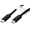 USB 10Gbps (3.2 gen 2) kabel USB C(M) - USB C(M), PD 100W, 0,5m, černý