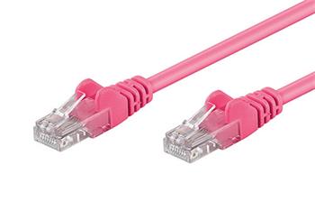 UTP kabel cat.5e 0,5m růžový