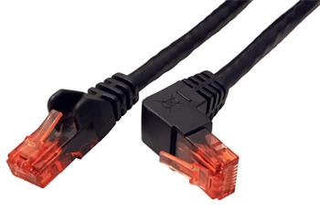 UTP patchkabel kat.6, lomený konektor, 10m, černý