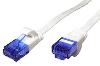 UTP patchkabel kat. 6a, plochý, 3m, bílý