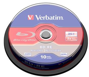 Verbatim Blu-ray BD-RE SL 25GB 2x 10-cake (43694)