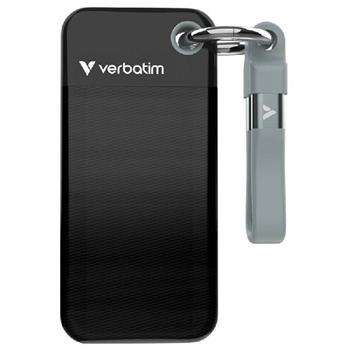Verbatim Pocket SSD 1TB, USB 3.2 Gen 2, externí SSD, černá/šedá