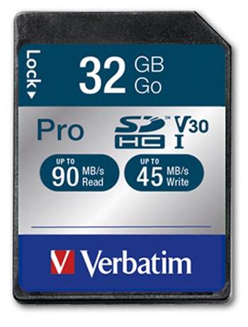VERBATIM Pro SDXC 32GB UHS-I V30 U3