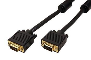 VGA kabel propojovací M/M 15m stíněný Ferrity DDC2